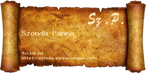 Szonda Panna névjegykártya